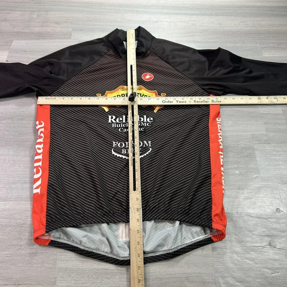 Castelli Cycling Wind Jacket Mens XL Black Sierra Nevada Full Zip USA Logos
